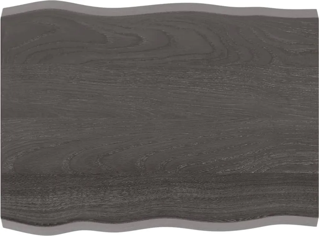 Piano Tavolo Rovere 80x60 SYFAX Marrone Scuro | Legno Massiccio