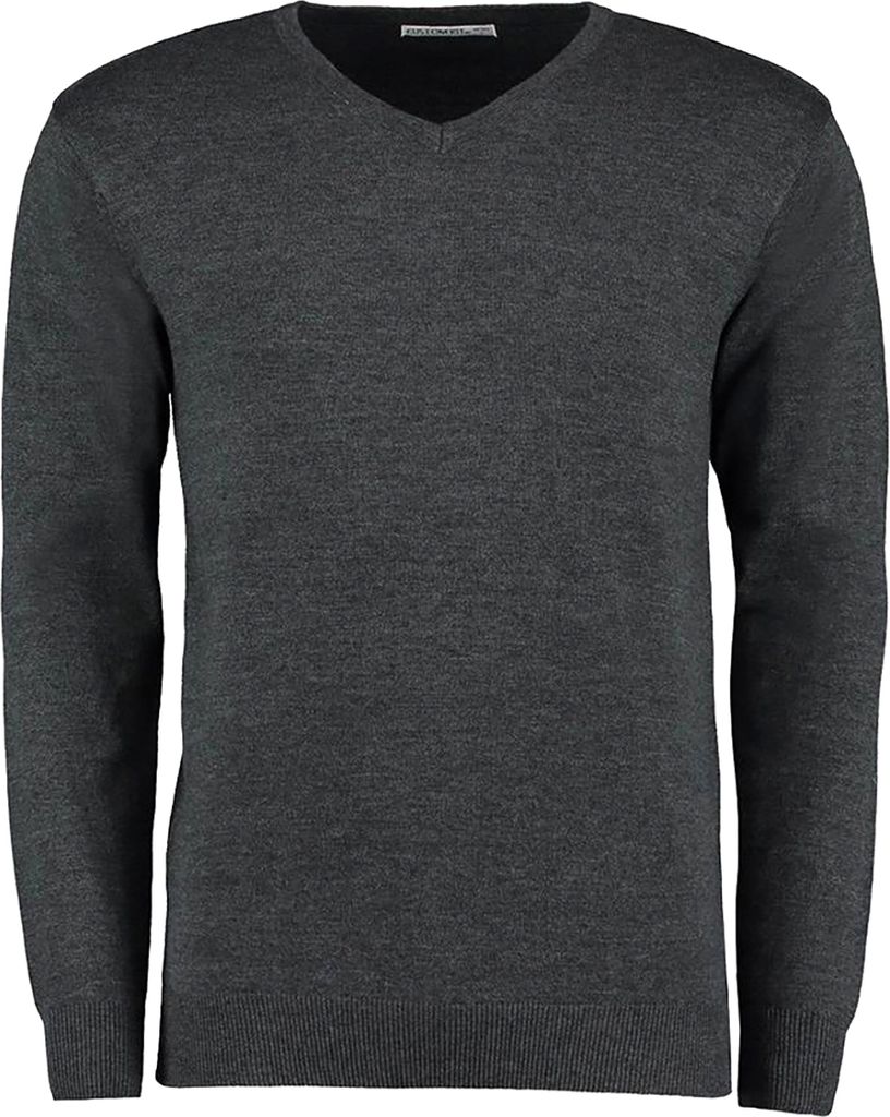 Kustom Kit Arundel Pullover mit V-Ausschnitt BC1446 (XL) (Anthrazit)