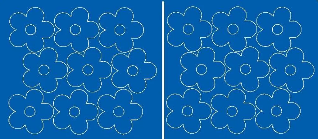 Adesivi murali fiori, 18 pezzi, blu opaco