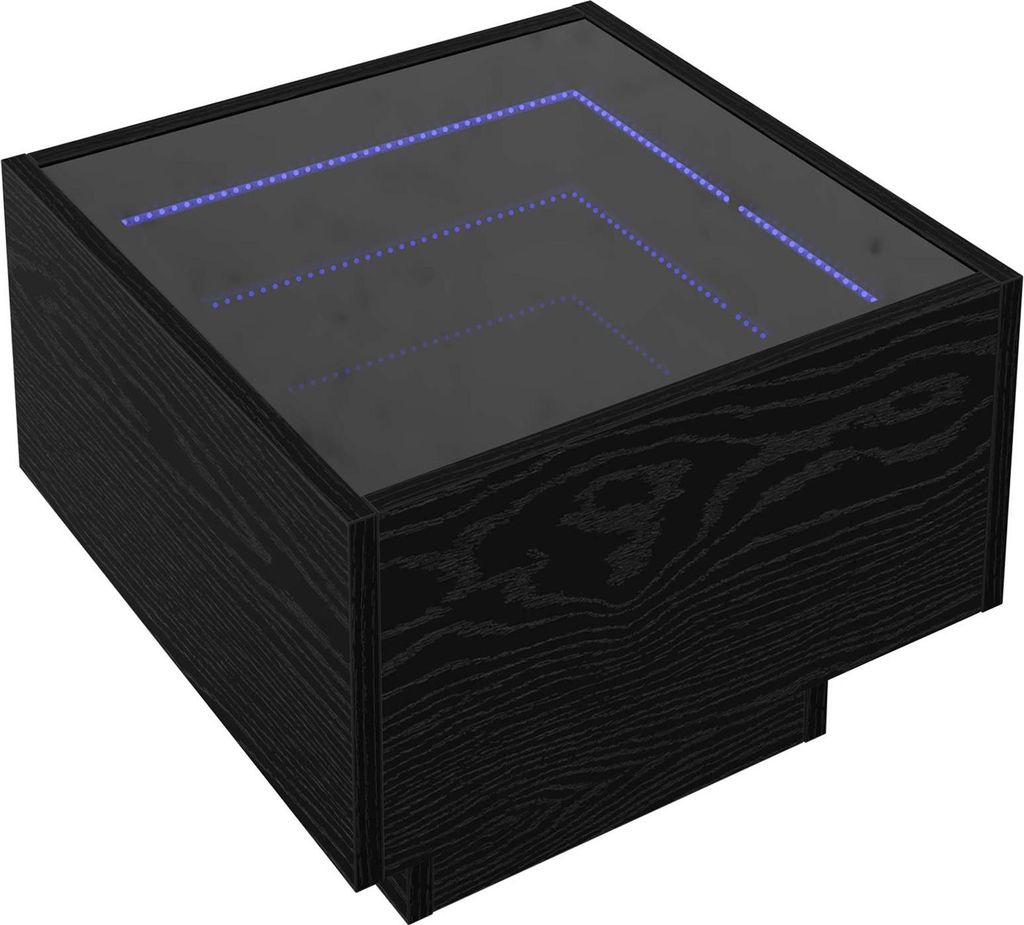 vidaXL Couchtisch Schwarz Eichen-Optik 40 x 40 x 30 cm Holzwerkstoff