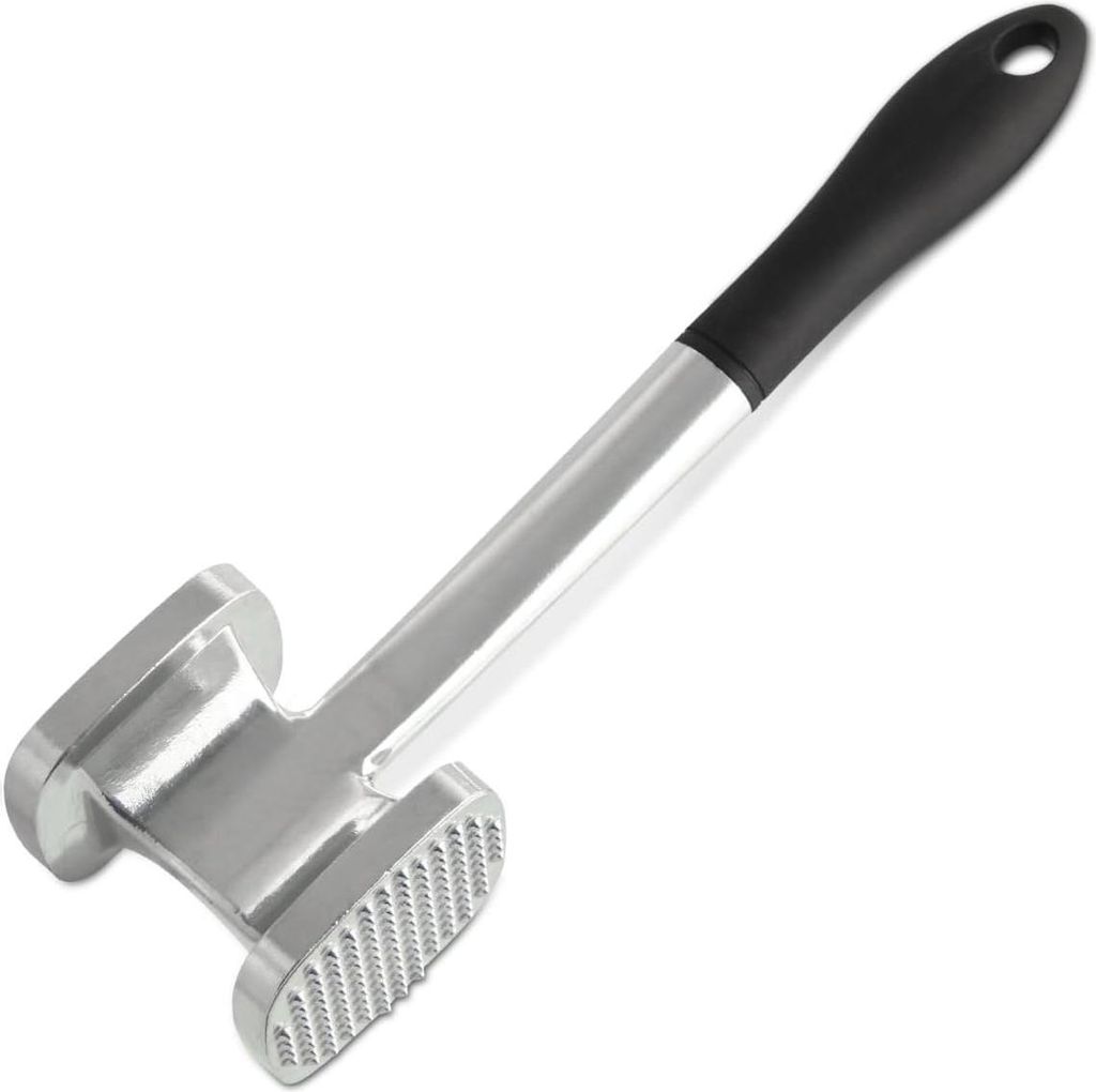 Fleischklopfer mit Soft-Grip-Griffen gegen Verrutschen šC Fleischhammer mit rauer und glatter Oberfl?che šC Fleischpl?tter zum Plattieren und Klo...