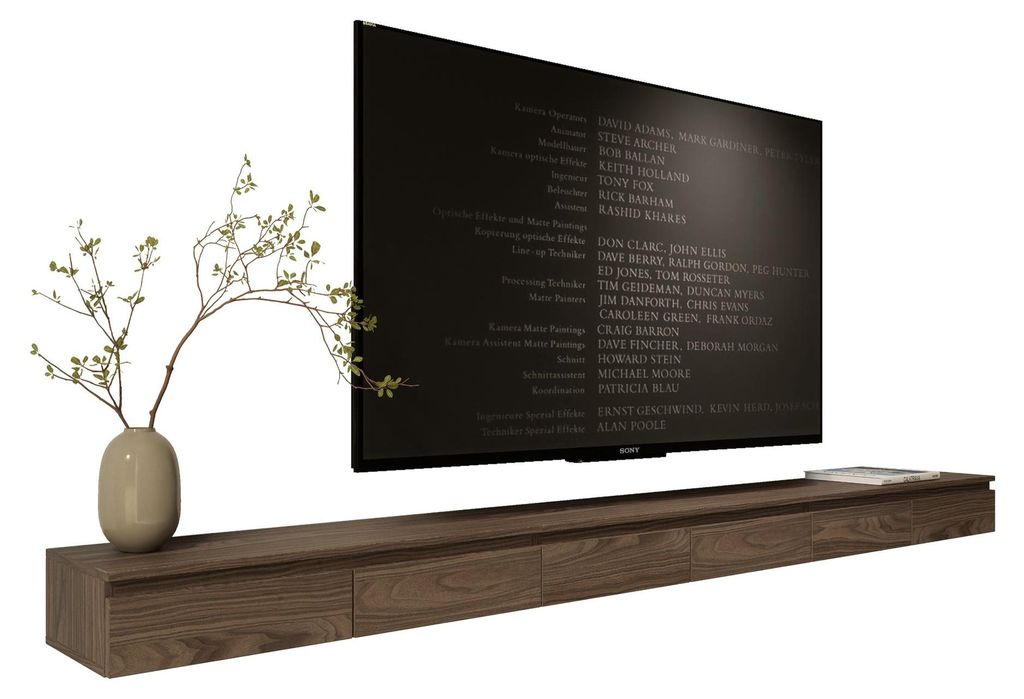 Selsey Bemmi Slim - TV-Hängeboard 4-türig, Holzoptik Produktbild 
