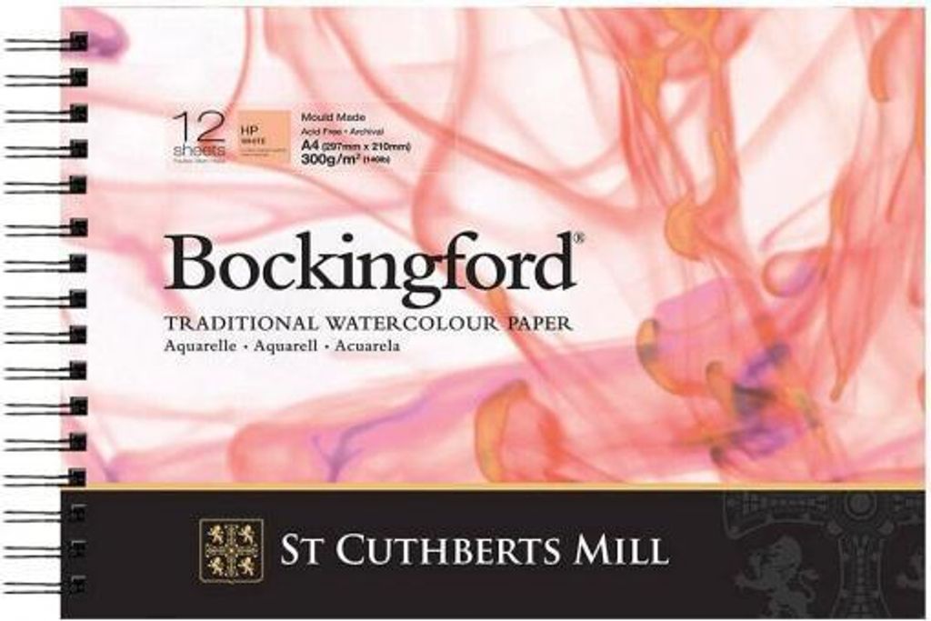 Bockingford : Watercolour Paper : Spiralblock : 300gsm : A4 : Hot Pressed