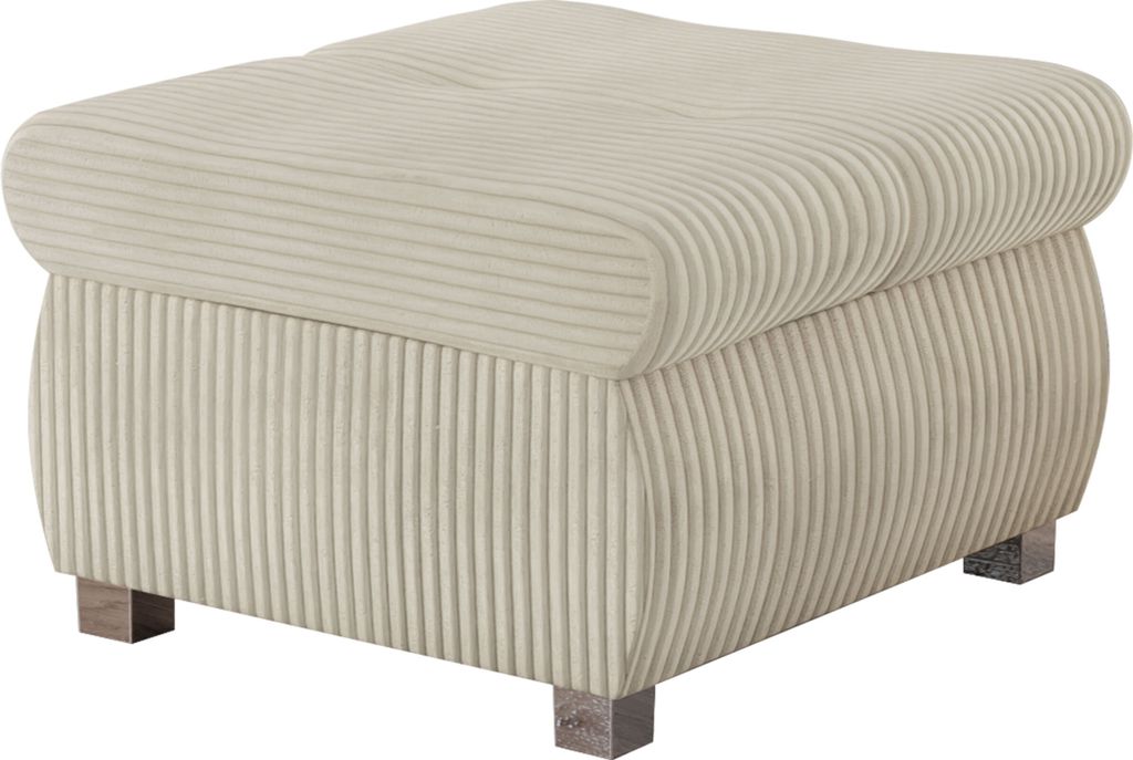 MIRJAN24 Polsterhocker Orkan Klein, Moderne Sitzhocker vom Hersteller, Holzkonstruktion, 60x60x39 cm (Farbe: Poso 100)