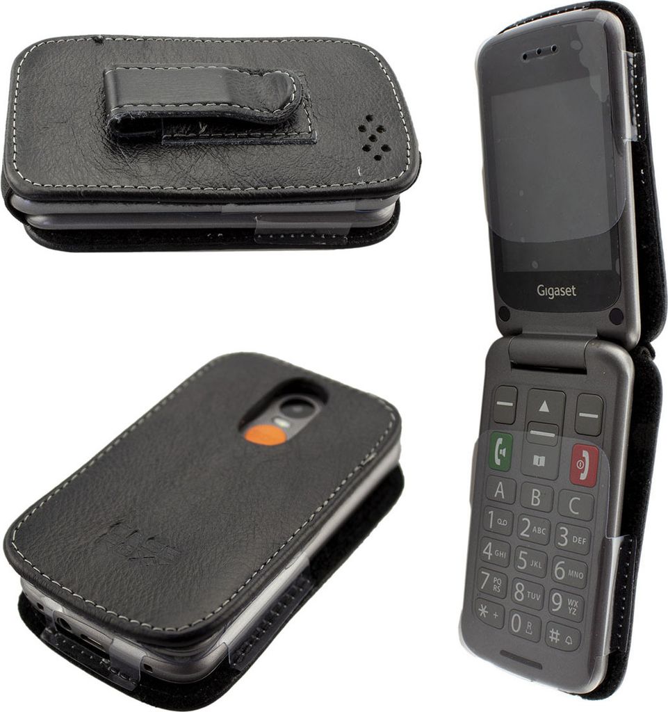 Custodia in pelle con clip da cintura per Gigaset GL590 Immagine del prodotto 