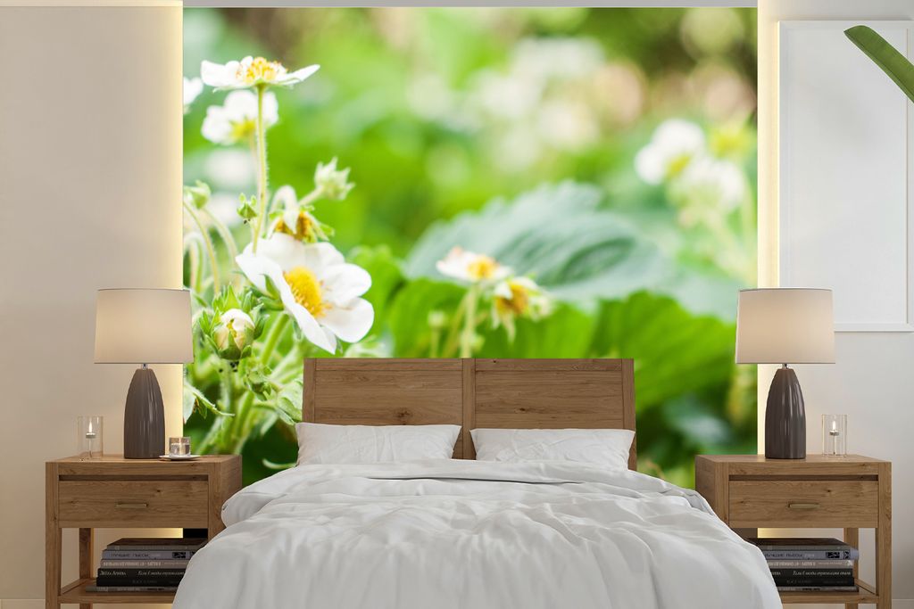MuchoWow Fototapete für Wohnzimmer oder Schlafzimmer Wandtapete Vinyl Motivtapete Tier - Garten - Maulwurf - 350x350 cm - Schlafzimmertapete