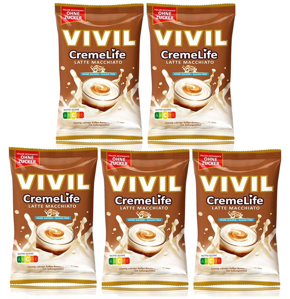 Bonbons Vivil Creme Life Latte Macchiato sans sucre 90g Image du produit 
