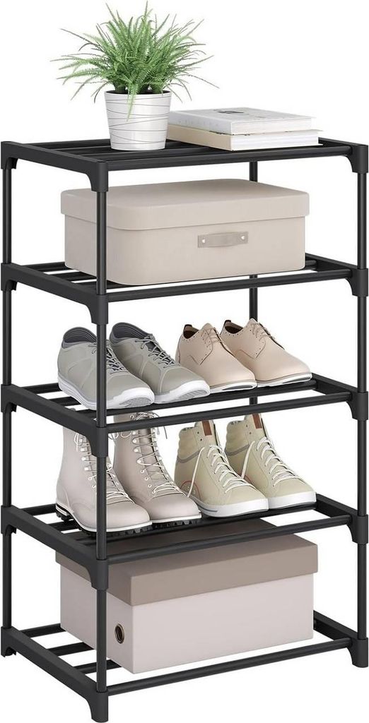 WOLTU Schuhregal schmal 5 Ebenen, Metall, für 10 Paar Produktbild 