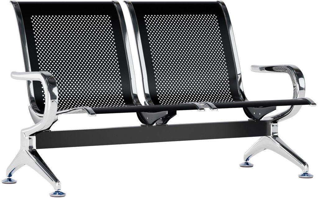CLP Wartebank Airport stabil aus Metall mit Rückenlehne Produktbild 