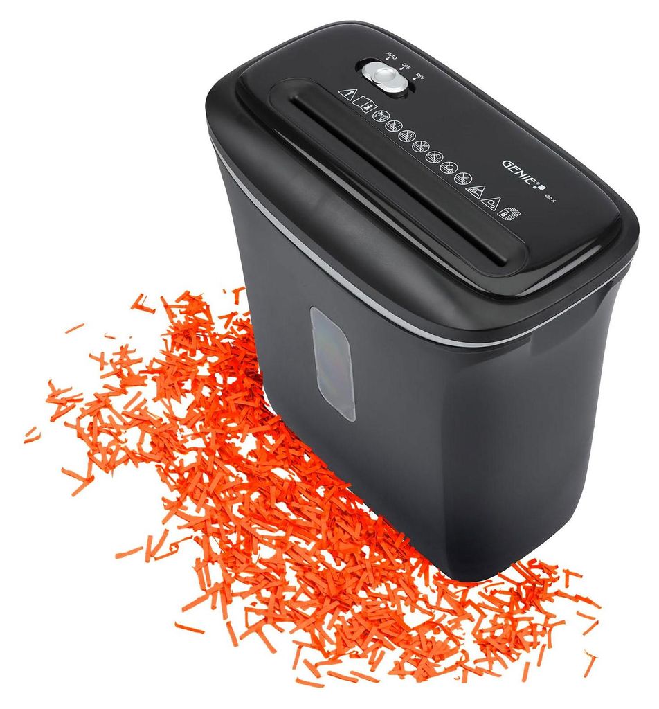 GENIE 480X Aktenvernichter Shredder 8 Blatt Partikelschnitt Produktbild 