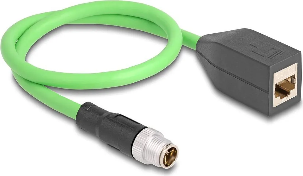 Adattatore Industriale M12 Maschio X-Code a RJ45 Femmina PUR 0.5m