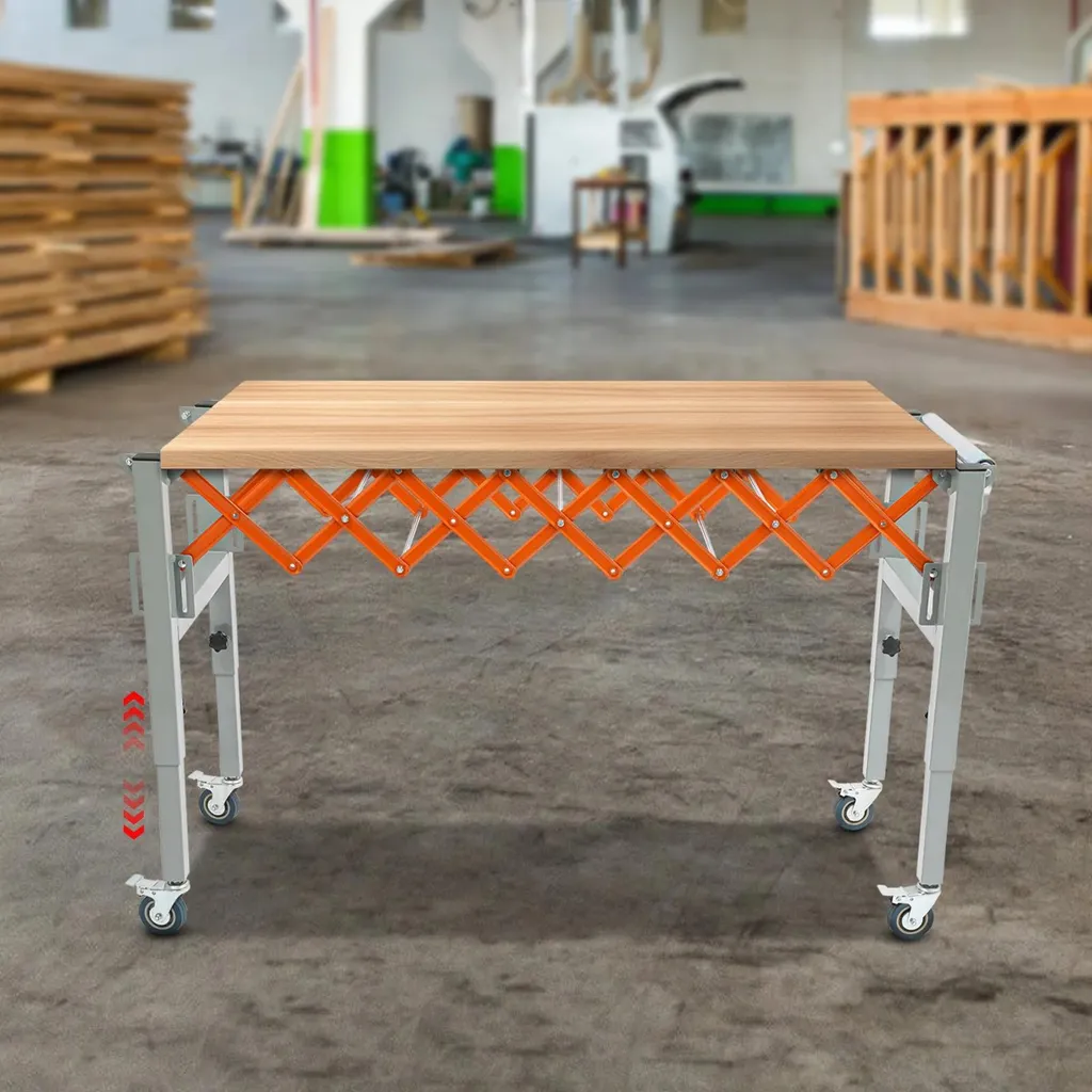 Support de sortie pour rabotage - Table mobile ajustable de 46 à 130cm - 10