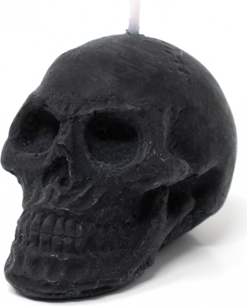 Kleine Totenkopf Duftkerze mit Vanille Aroma 6,5cm Produktbild 