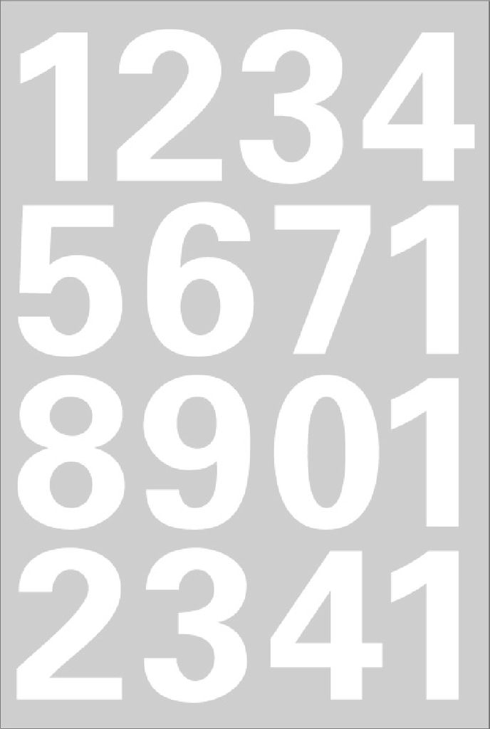 Herma Numbers 25mm 0-9 weatherproof film white 1 sheet