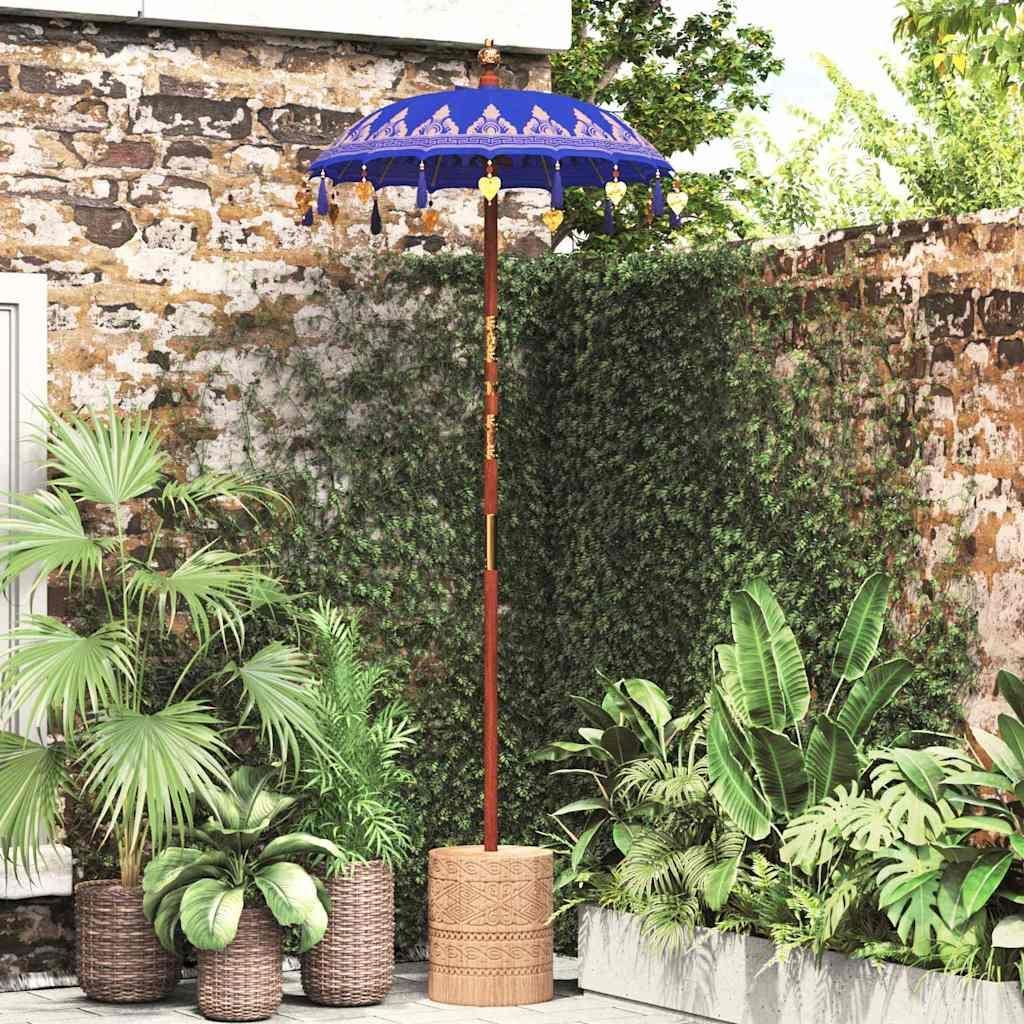vidaXL Balijský slnečník modrý 125 x 125 x 260 cm Obrázok produktu 