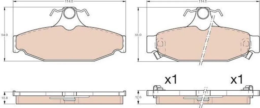 Plaquettes de frein TRW GDB4089 pour Camaro et Corvette OE 18020433