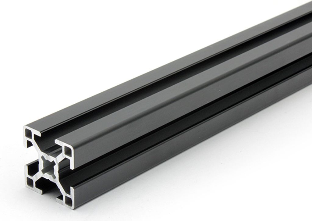 Länge 720mm - Aluminiumprofil schwarz 30x30L B-Typ Nut 8 (leicht). Aluminium Profil 30x30 Alu Profil 30 x 30 Montage- Systemprofil