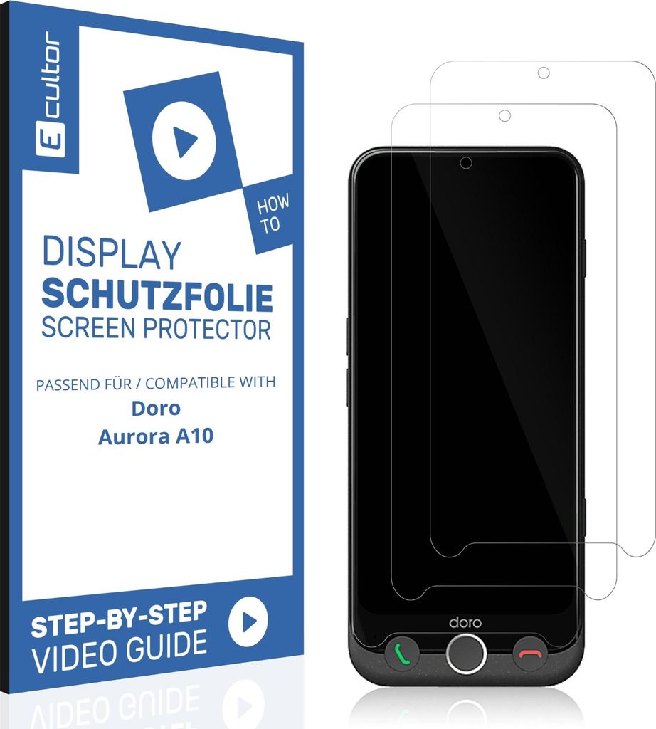 2x 3D Schutzfolie für Doro Aurora A10 Display Folie Flexibel Full Cover