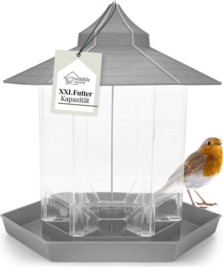 WILDLIFE HOME Vogelhaus zum Aufhängen, XL Vogelfutterhaus I Produktbild 
