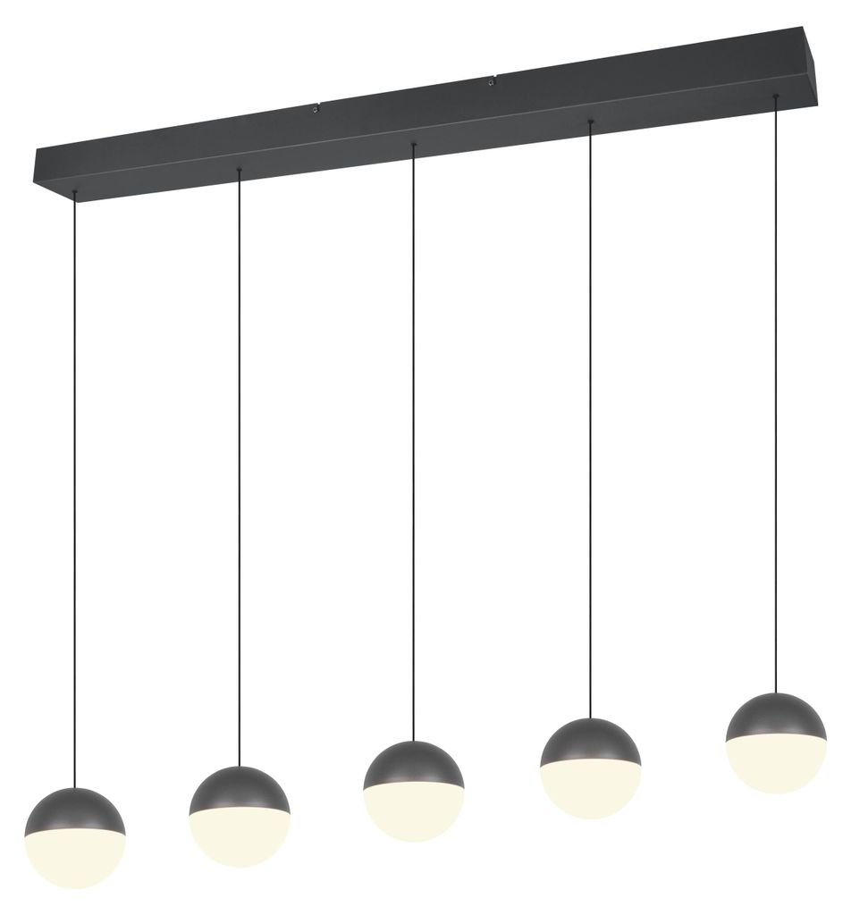 Reality Leuchten Pendelleuchte SENTA BHT 114x150x10 cm grau