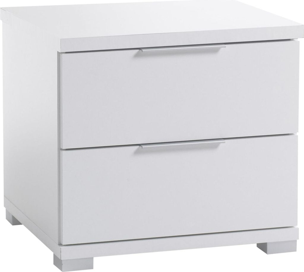 Nachttisch Smilla - 42x46x43cm - 2 Schubladen - weiß
