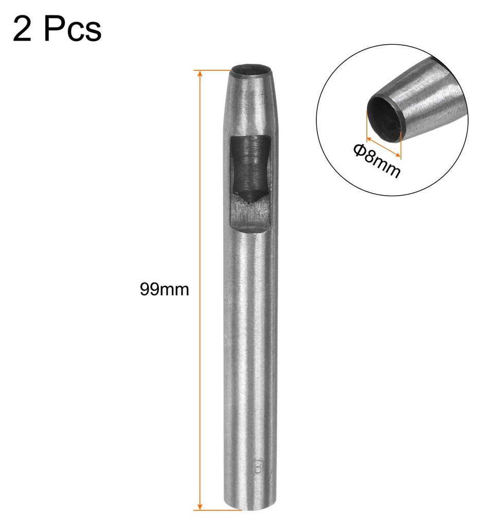 2 Stš¹ck Hohlstanze Leder 8mm Runde Lochstanze Werkzeug fš¹r Gš¹rtelstanzer Kohlenstoffstahl Einzelstanze fš¹r Uhrenarmband Schneiden Leder...