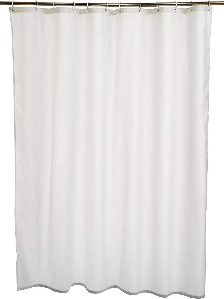 Rideau de douche imperméable 180 x 180 cm en vinyle avec œillets solides