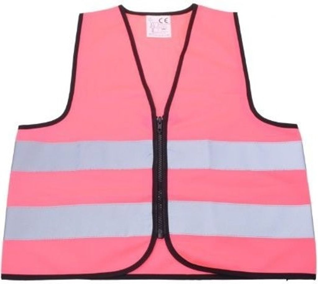 Filmer 40164 Kinder Warnweste mit Reißverschluss - Größe M - pink