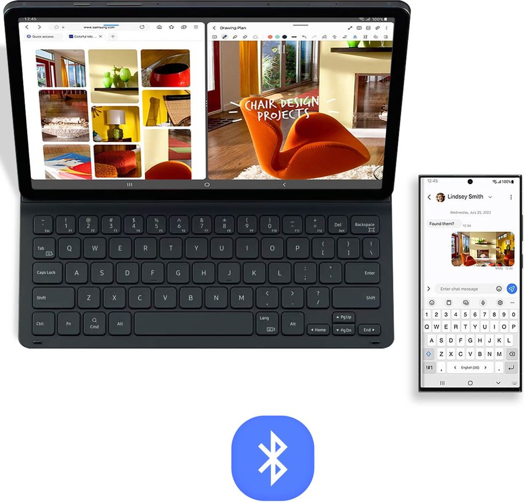 Samsung EF-DX910UBEGWW Tastatur fr Mobilgerte Schwarz Produktbild 4