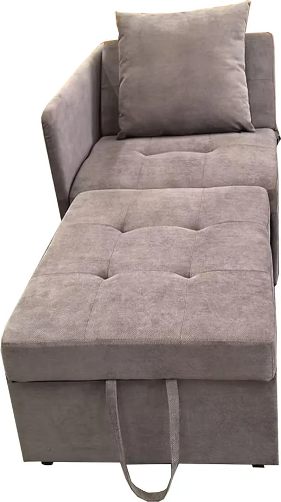 Canapé Convertible Gris 3 en 1 : Lit d'Appoint avec Dossier Réglable