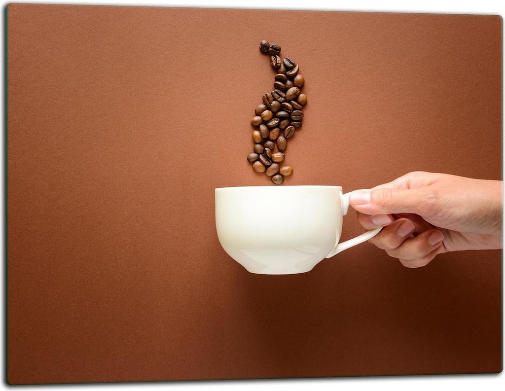 Glasschneidebrett Herdabdeckplatte Glaskeramikkochfeld Universal 52x40 cm Kaffee