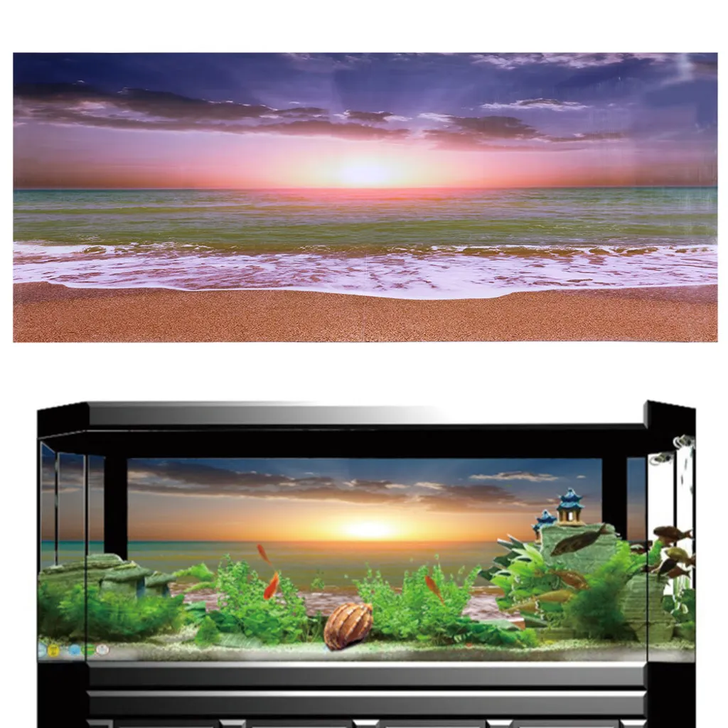 Poster Sfondo Acquario 3D Professionale - Adesivo Alba HD in PVC