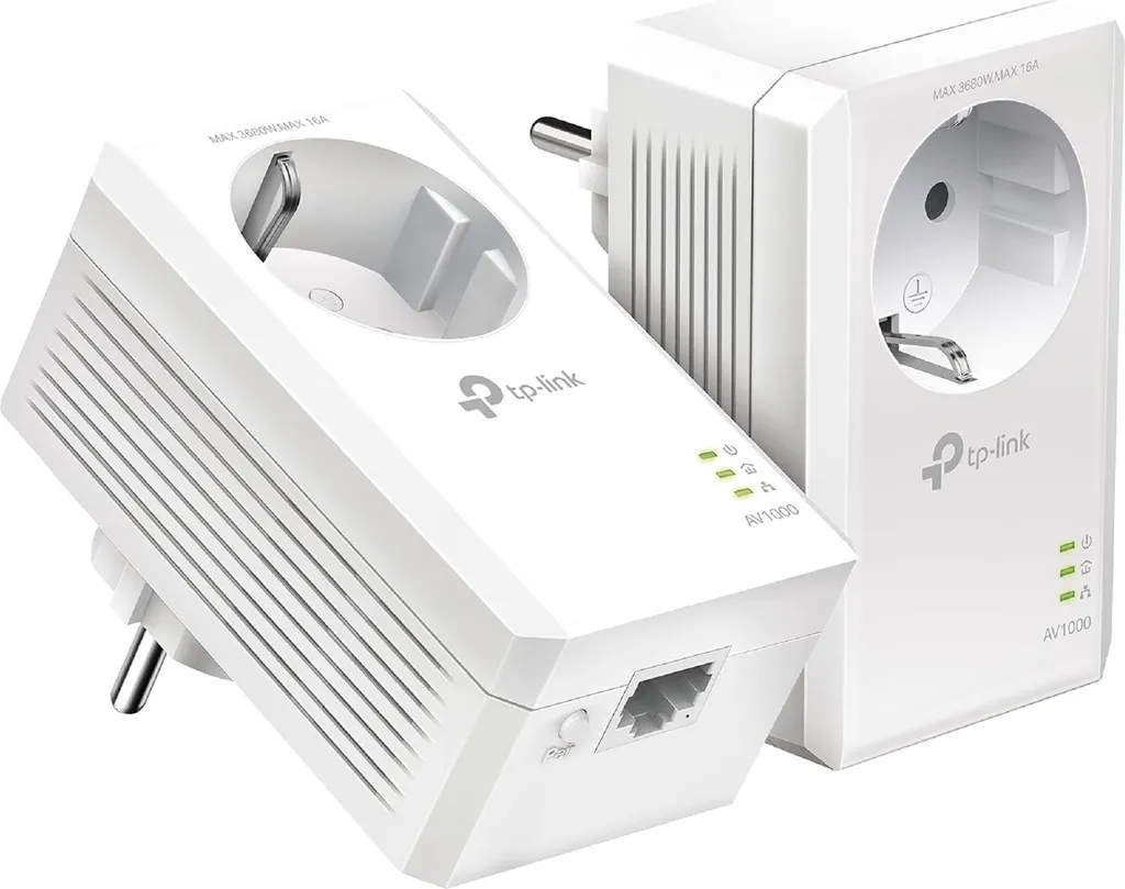 TP-Link TL-PA7019P KIT AV1000 Adaptateur CPL Gigabit avec Prise Intégrée