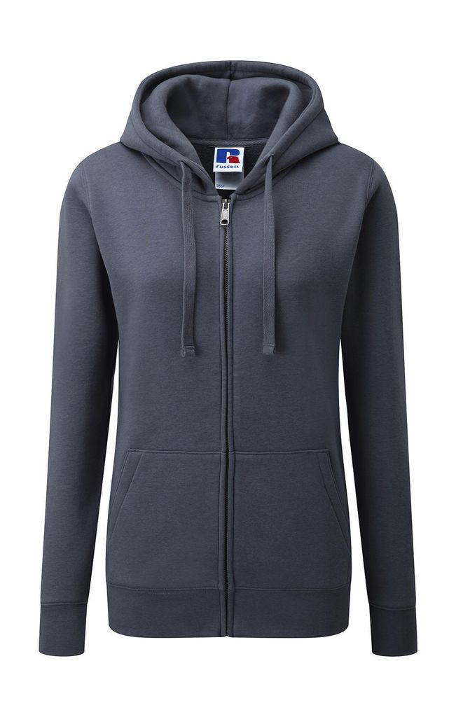 Ladies' Authentic Zipped Hood - Farbe: Grau / Dunkelgrau - Größe: L