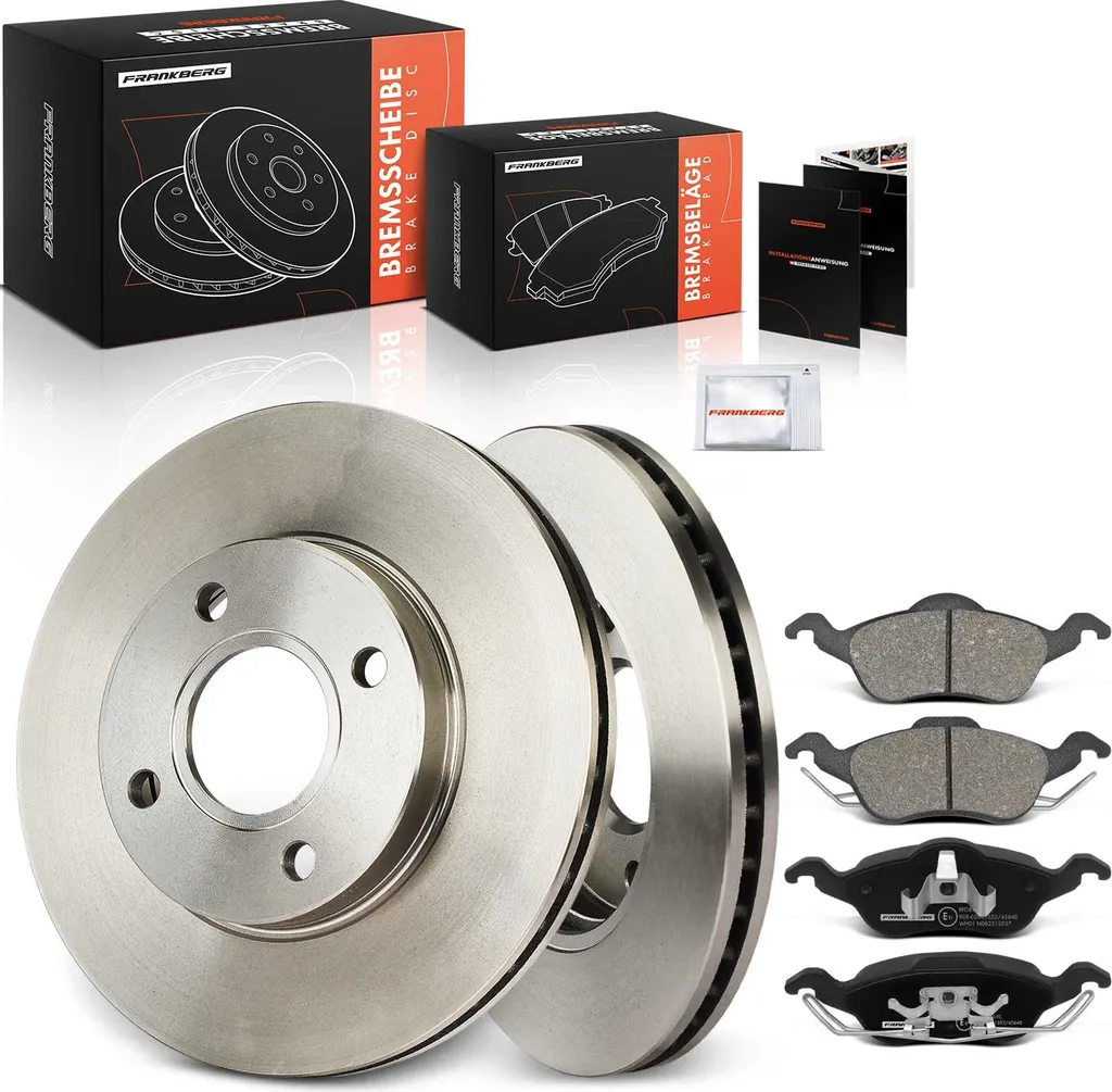Kit Freinage Avant Frankberg : 2 Disques Ventilés et 4 Plaquettes Ford
