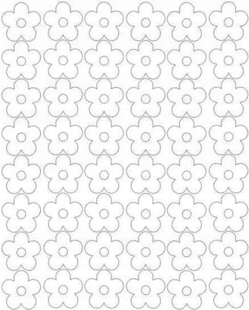 Adesivi Murali Fiori Bianco Opaco 3cm | 48 Pezzi Vetrofanie Casa