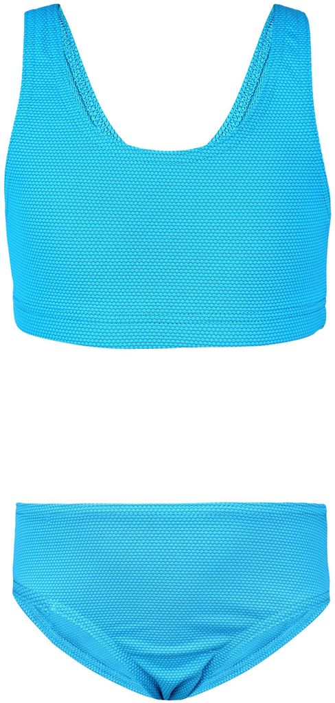 Aquarti Mädchen Sport Bikini Racerback Bustier & Bikinislip, Farbe: Jacquard Punkte Türkis, Größe: 164
