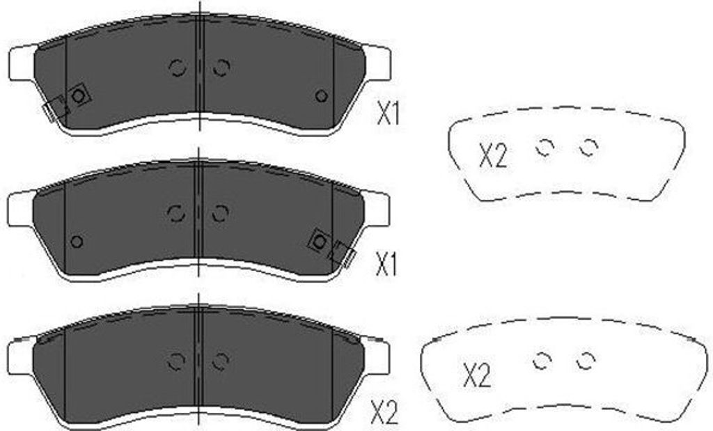 KAVO PARTS Bremsbeläge Satz Hinten Bremsklötze für CHEVROLET Epica KL1 KBP-1012