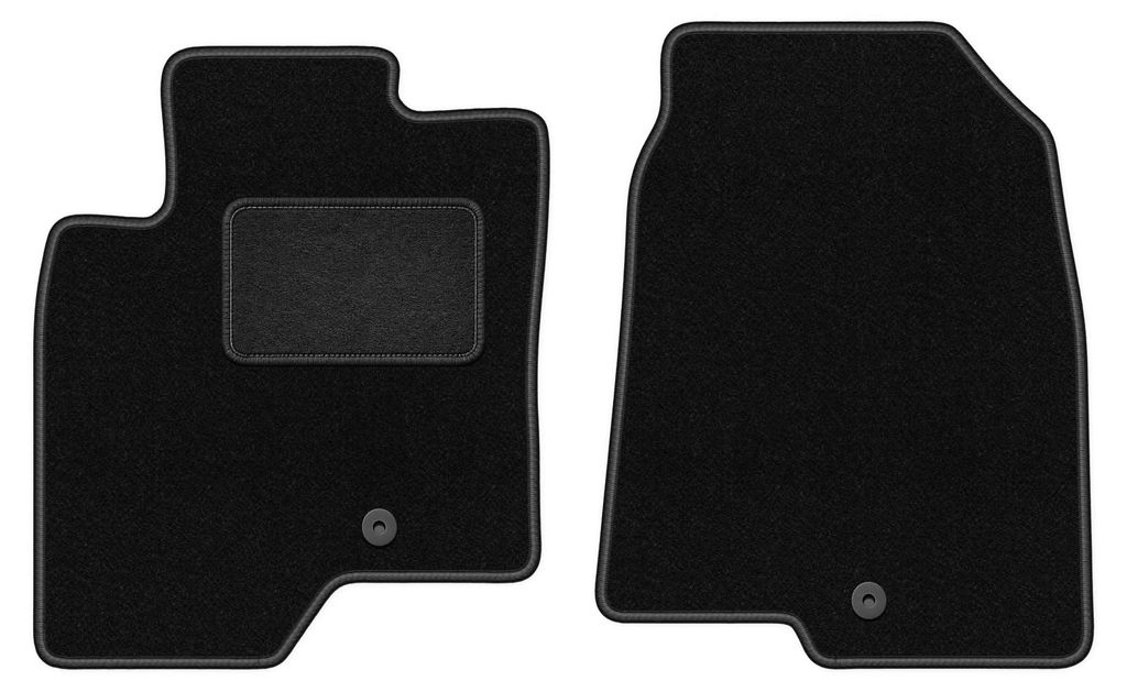 Velours-Fußmatten Vorne passend für Chevrolet Captiva (SUV, Bj. 2006-2017) – schwarz, passgenau, mit Befestigungen set 2 Stk. - STANDARD