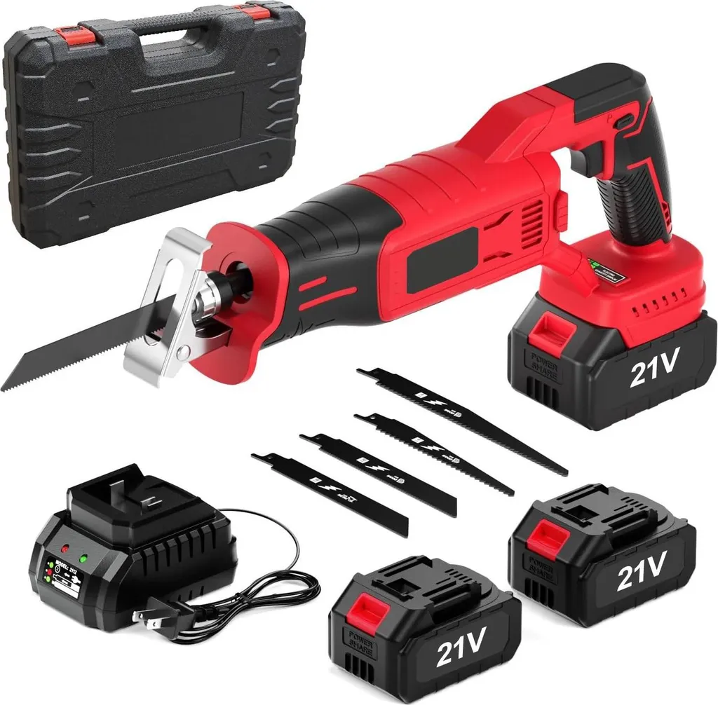 Scie sabre pour élagage et démolition - Sans fil avec 2 batteries Li-ion