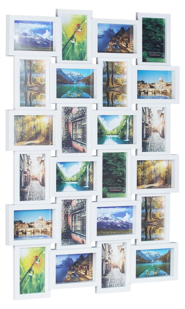 Relaxdays Bilderrahmen, Collage für 24 Bilder, 10x15 cm, Produktbild 