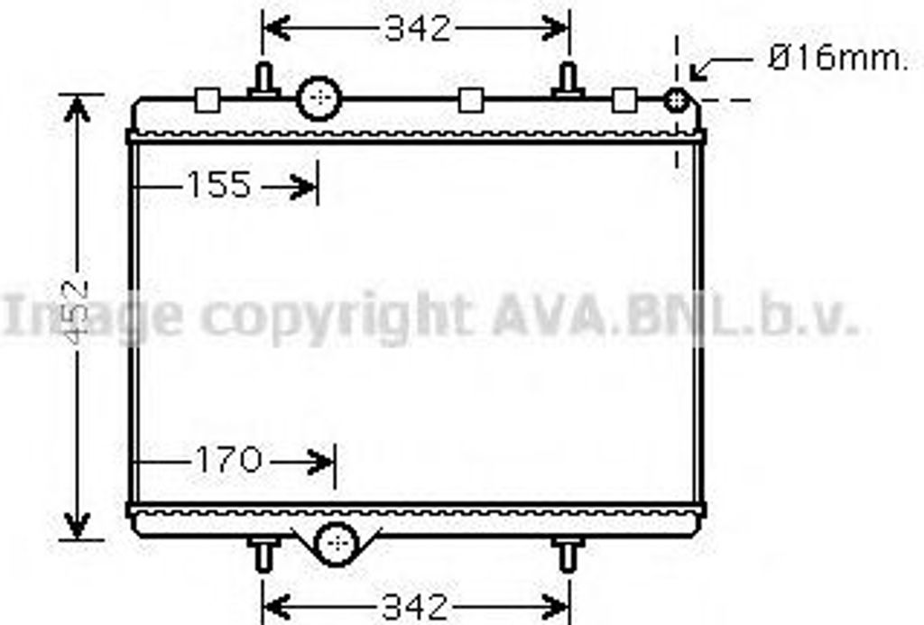 PRASCO PE2281 Kühler Wasserkühler Motorkühler passend für PEUGEOT PARTNER Tepee PARTNER Combispace (5F) PARTNER Kasten (5) Partner Origin Combi...