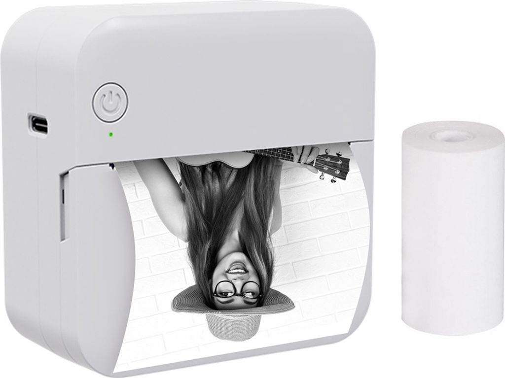 Mini-Taschen-Thermodrucker, multifunktional, tragbar, Sticker-Maker, 300 DPI, sofortiger Fotodruck, unterstuetzt BT-Verbindung fuer Smartphone mit ...
