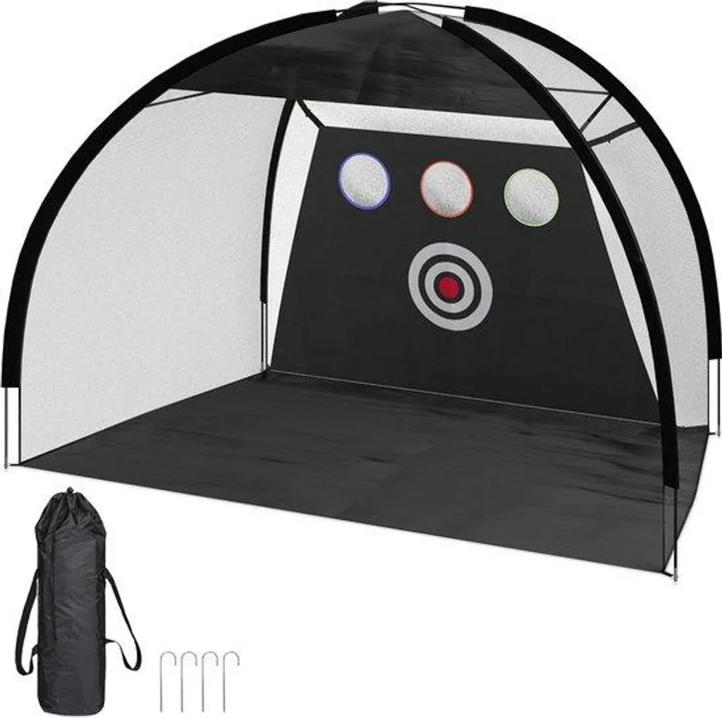 Filet de golf Relaxdays 200x300x170 cm avec cible de visée amovible