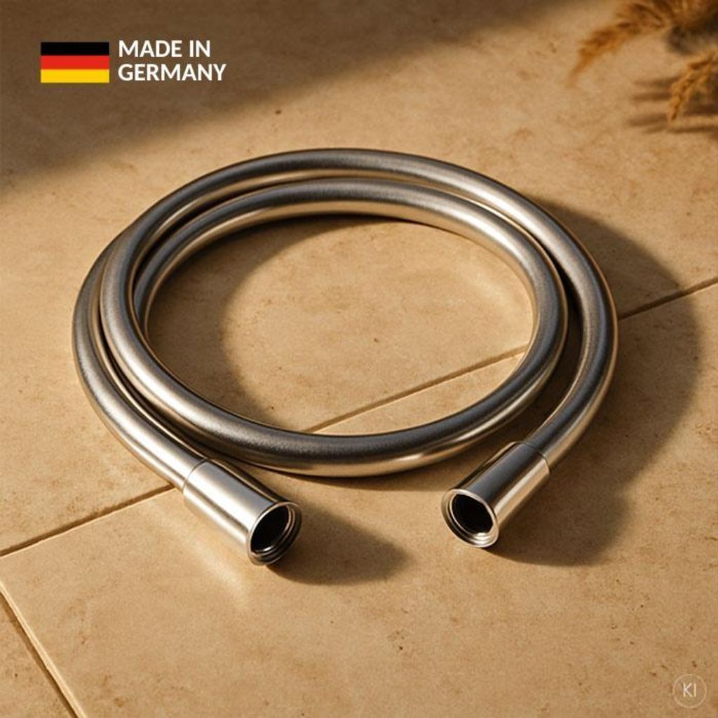 CARLDIX Brauseschlauch 200 cm 2000 mm 1/2" Konus x 1/2" Drehkonus, chrom
