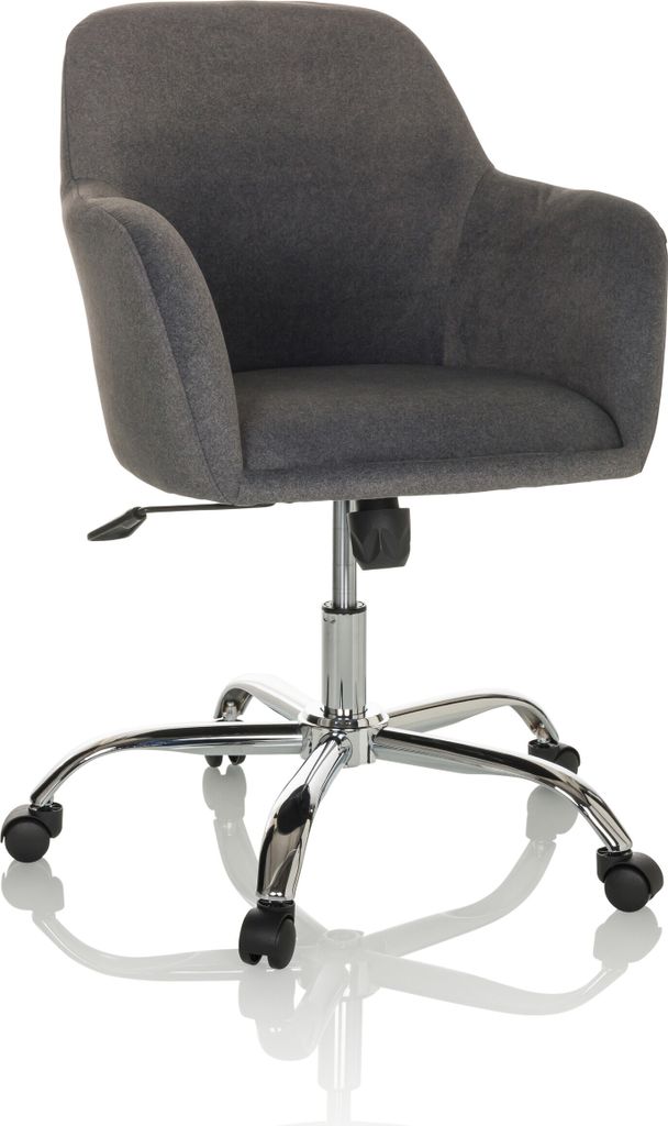 hjh OFFICE Home Office Bürostuhl SOLAO 300 Schreibtischstuhl mit Armlehnen Stoff Drehstuhl