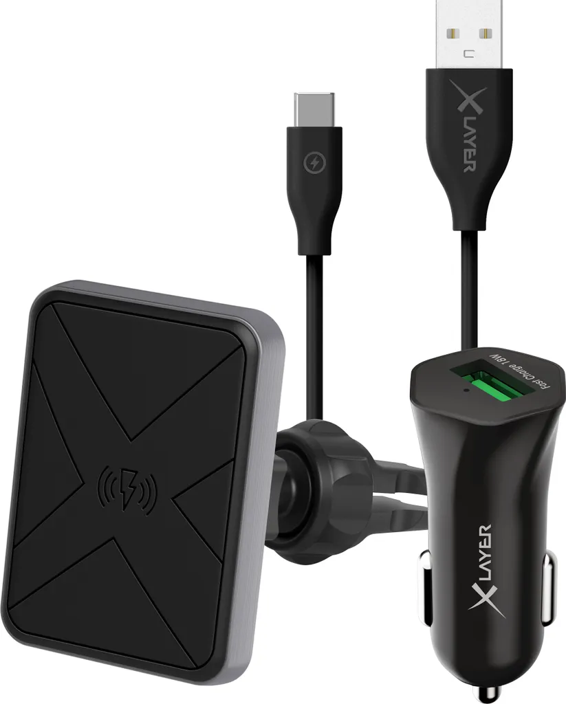 Chargeur de voiture Xlayer Magfix support magnétique induction Qi 15W