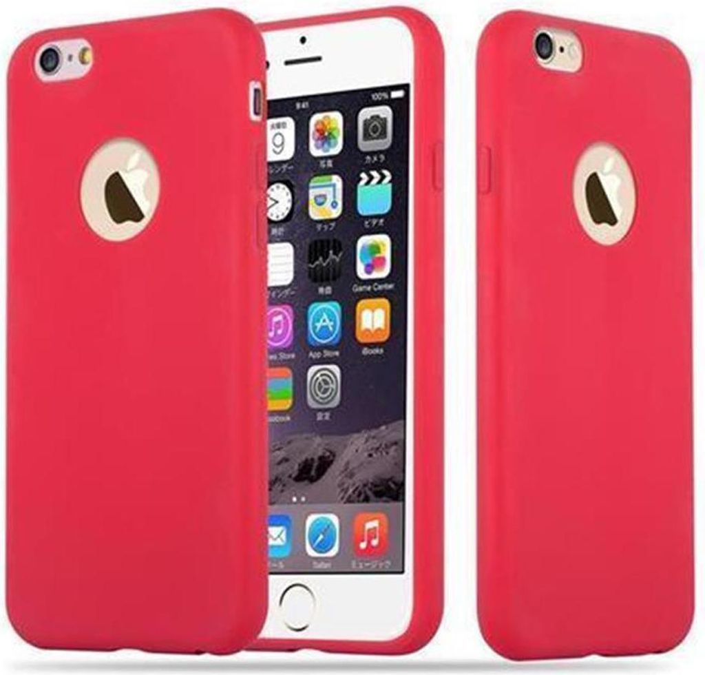 Cadorabo Hülle für Apple iPhone 6 PLUS / 6S PLUS Schutzhülle in Rot Handyhülle TPU Silikon Etui Case Cover