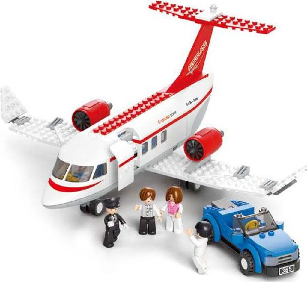 Avion de Ligne à Construire Sluban Airport B0365 pour Enfant 6 Ans+