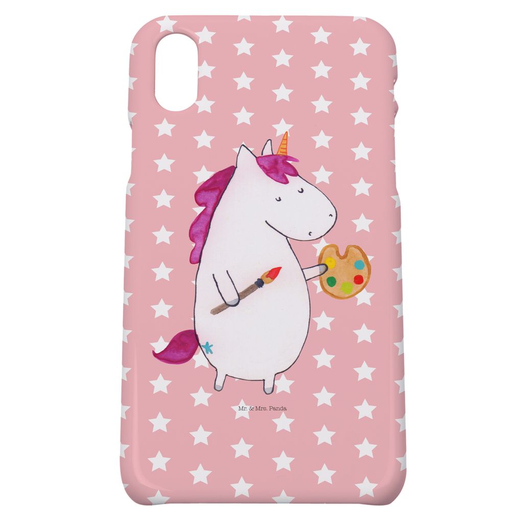 Mr. & Mrs. Panda Iphone 10 Handyhülle Einhorn Künstler - Rot Pastell - Geschenk, Unicorn, Handy, Cover, Zeichnen, Hülle, Welt, Malen, Stift, Eng...